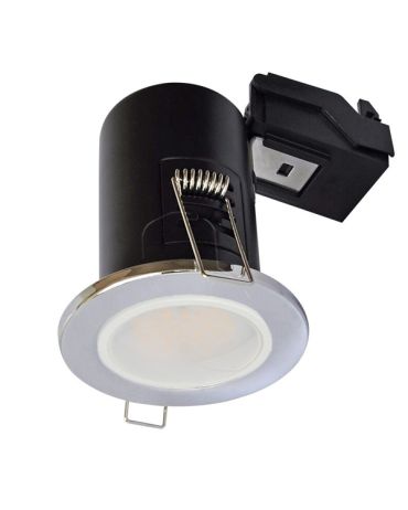 LED Downlight Chrome GU10 Fire Rated and lamp