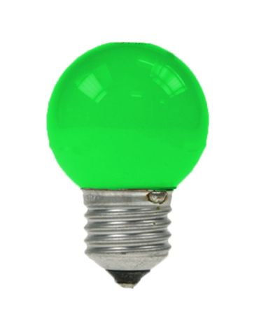 LED GOLF BALL BULB 240V 1W ES E27 GREEN