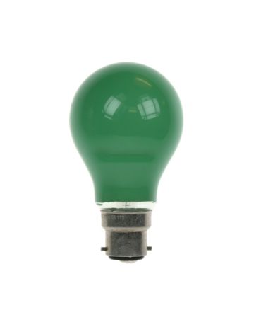 GLS Light Bulb 240V 25W B22D Green