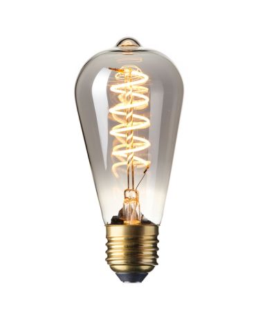 LED Edison Bulb 4w E27 Smoked Spiral Filament