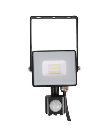 10w Slimline LED Floodlight Black PIR Sensor