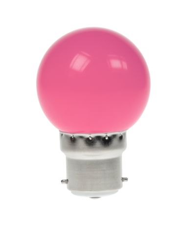 LED GOLF BALL 240V 1.5W BC B22D PINK