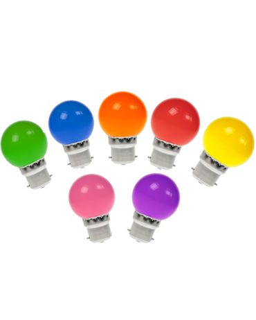 LED GOLF BALL 240V 1.5W BC MIXED PACK X 28