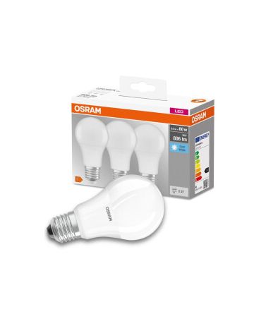 OSRAM LED Classic 8w-60W E27 4000K (3 PACK)
