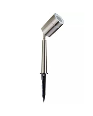 LED GU10 SILVER GARDEN SPIKE STEEL FITTING