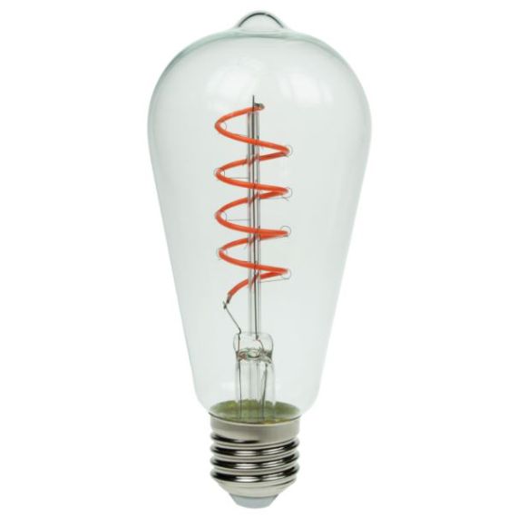 LED 7W ST64 bulb clear E27 1800K DIM