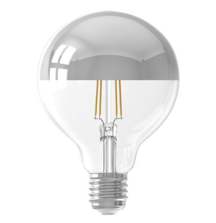 LED Crown Silver Globe G95 4w E27 Dimmable