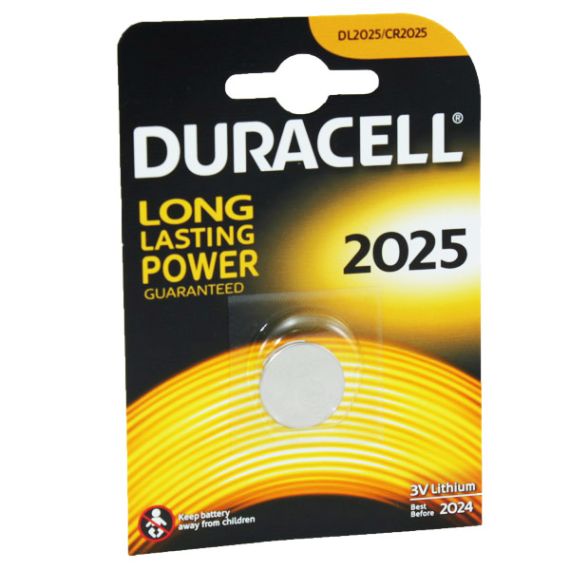 Duracell Car Key Battery CR2025 DL2025 2 pack