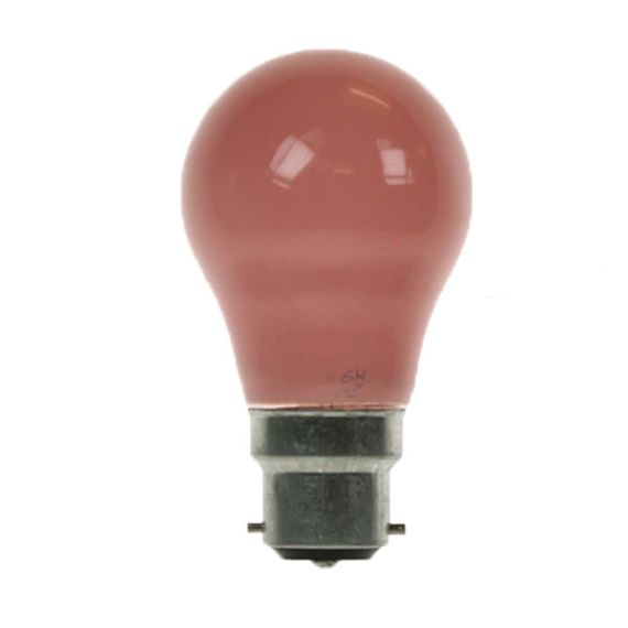 GLS Light Bulb 240V 15W B22D Pink