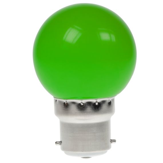 LED GOLF BALL 240V 1.5W BC B22D GREEN