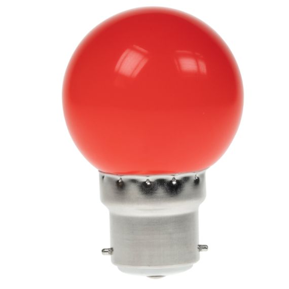 LED GOLF BALL 240V 1.5W BC B22D RED