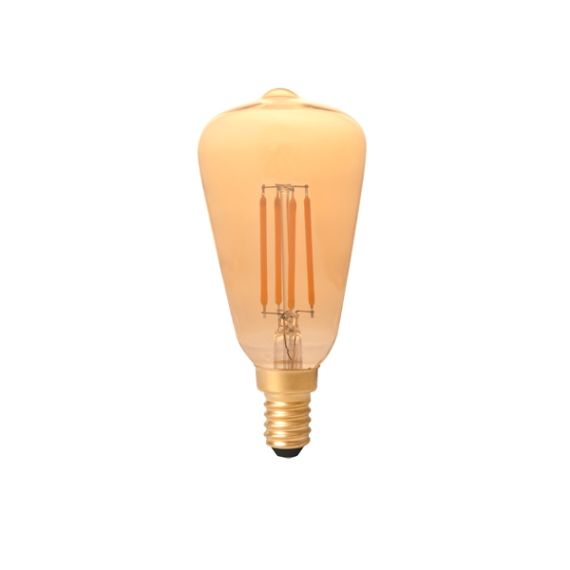 Calex Rustic Glass Lamp, 4 W, Gold, One Size