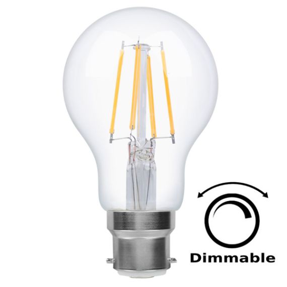 LED Filament GLS Bulb 4.9W B22d 927 DIM GE