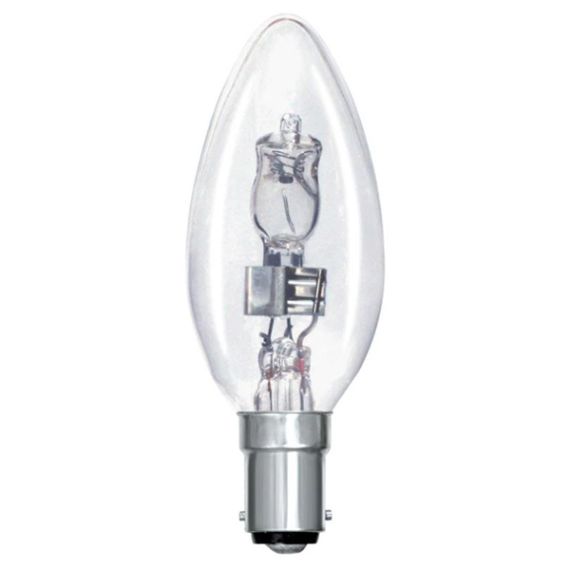 LOW ENERGY HALOGEN CANDLE BULB 42W B15D CLEAR