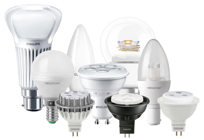 Common household LED lamps